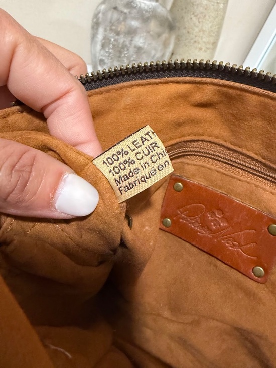 Patricia Nash Cassini Signature Map Print Brown Leather Wristlet Pouch - Picture 6 of 8